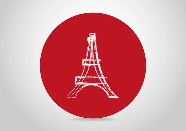 Ícone web Torre Eiffel — Vetor de Stock