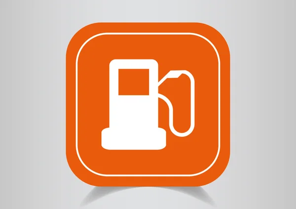 Icon on orange button — Stock Vector