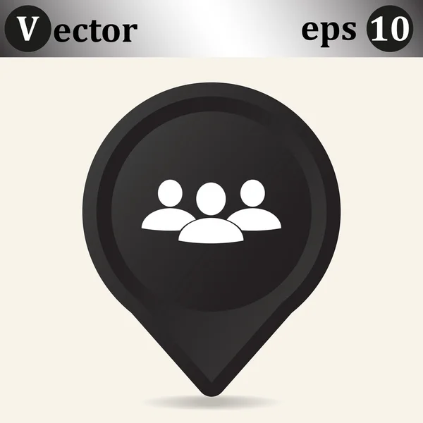 Lidé Hledat ikony — Stockový vektor