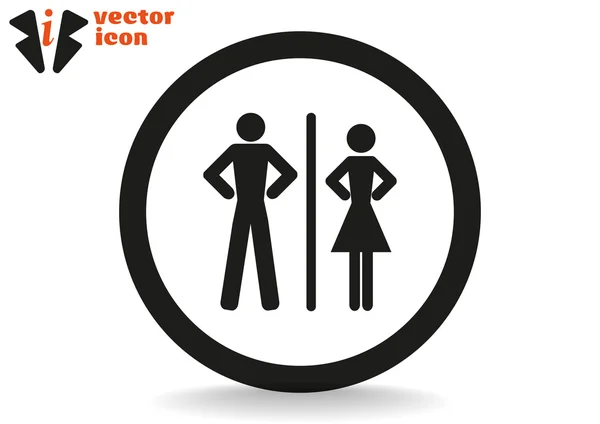 Ícone homem e mulher — Vetor de Stock