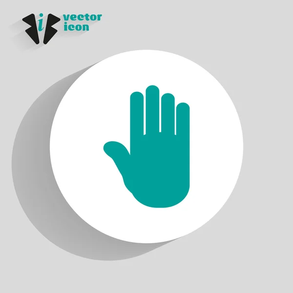 Pictogram van een hand stop web — Stockvector