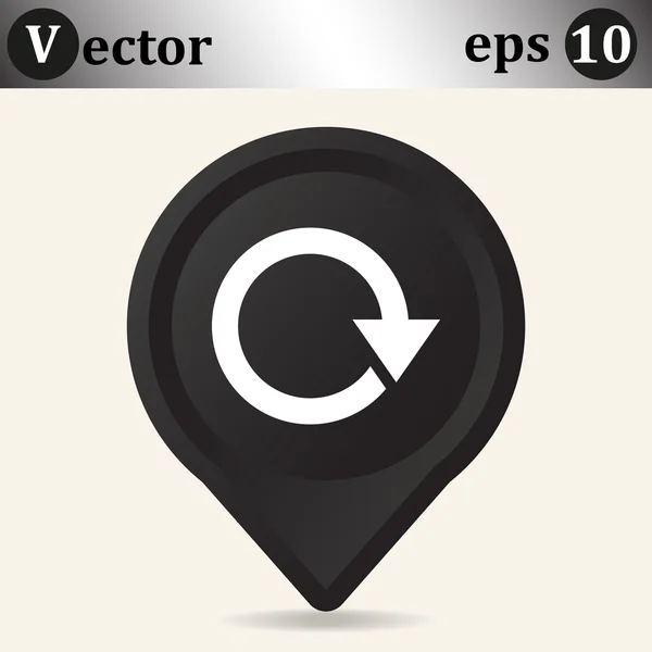 Frecce di rotazione in un'icona web cerchio — Vettoriale Stock