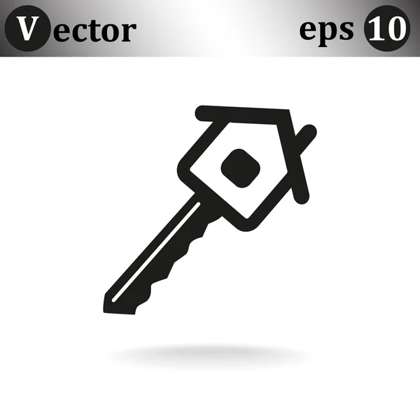 Casa icono clave — Vector de stock