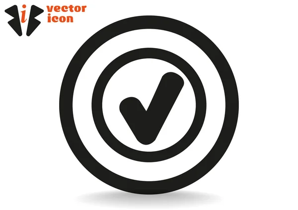 Häkchen bei Web-Symbol — Stockvektor
