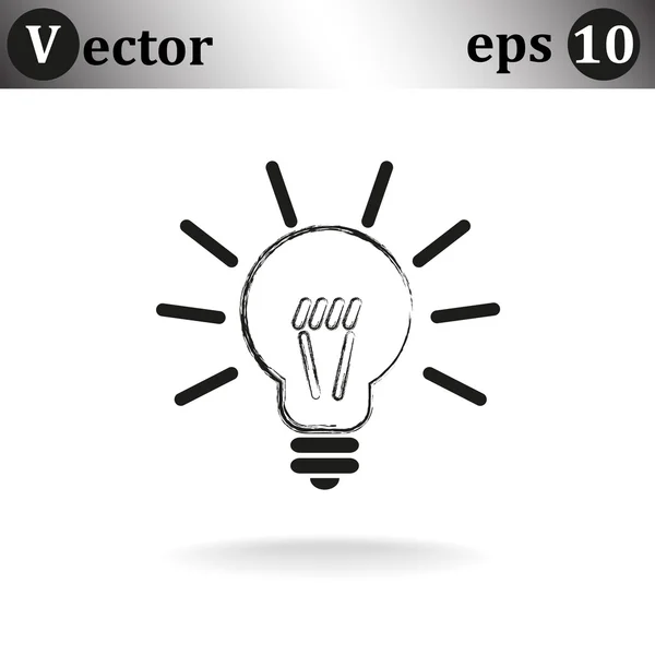 Icono web bombilla — Vector de stock