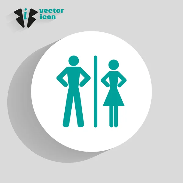 Icono hombre y mujer — Vector de stock