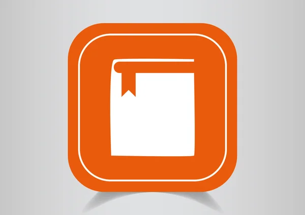 Icon on  orange button — Stock Vector