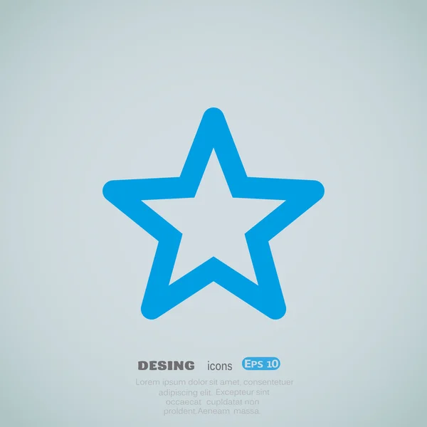 Estrella icono web — Vector de stock