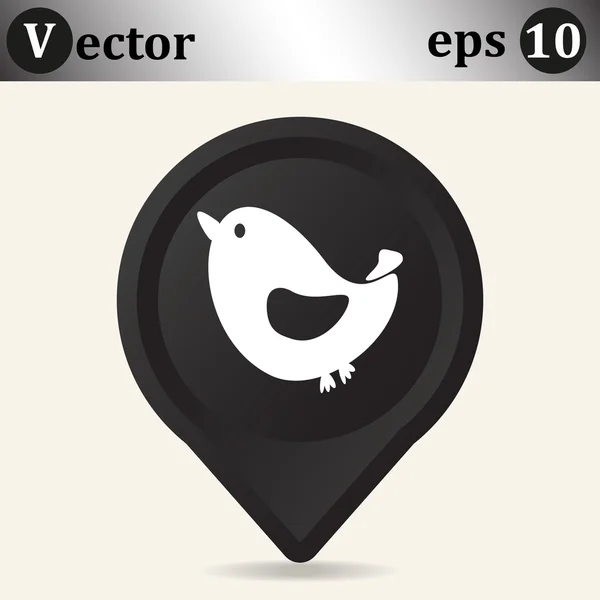 Web icono pájaro . — Vector de stock