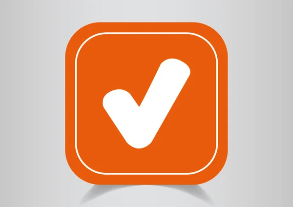 Ikona na oranžové tlačítko — Stockový vektor