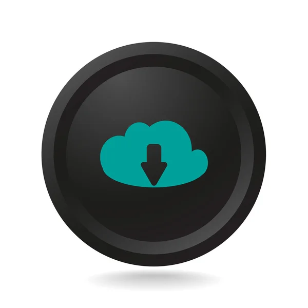 Web icoon voor het downloaden van bestanden van de wolk — Stockvector