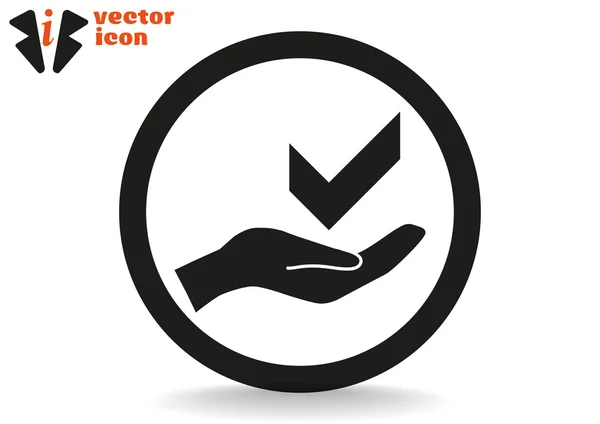 Ícone web marca de verificação — Vetor de Stock