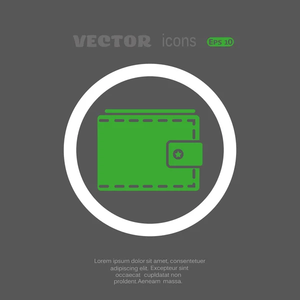 Plånbok spindelväv ikonen — Stock vektor