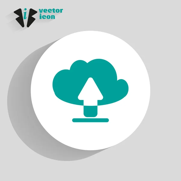 Nube archivo carga icono web — Vector de stock