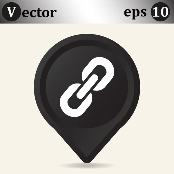 Chain teken mededeling web pictogram — Stockvector