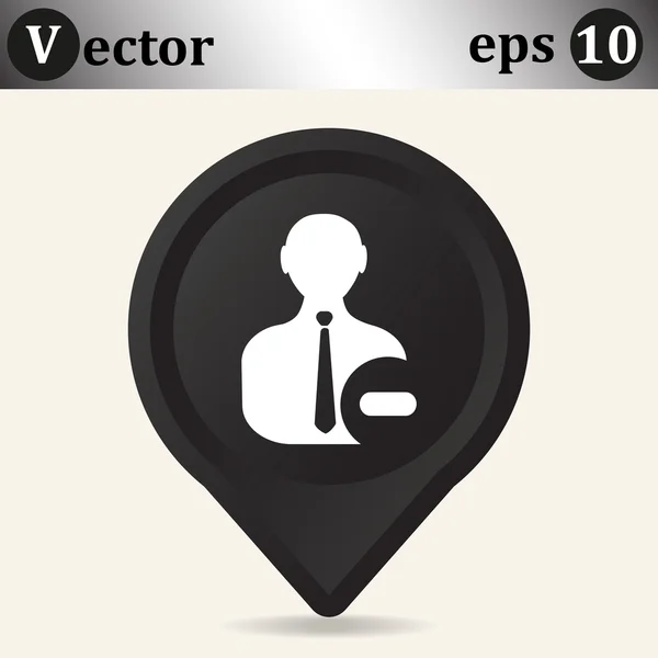 Icono eliminar contacto — Vector de stock