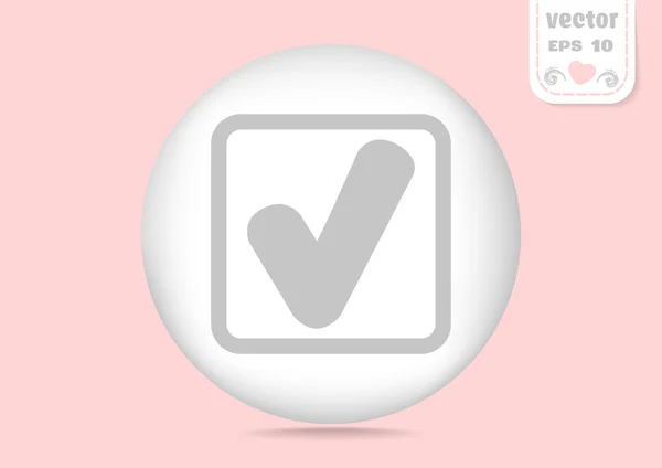 Comprobar icono web — Vector de stock