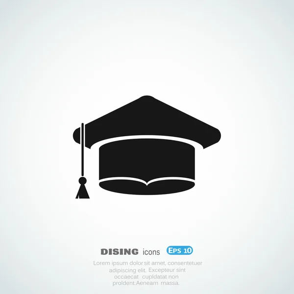 Καπέλο αποφοίτηση σπουδαστών — Διανυσματικό Αρχείο