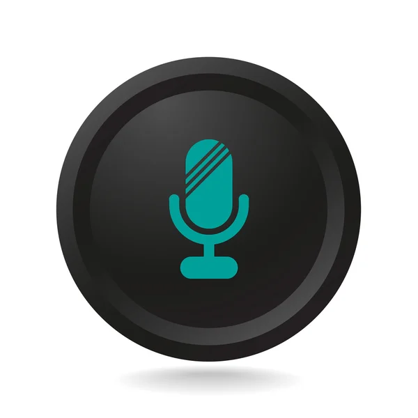 Icône web microphone — Image vectorielle