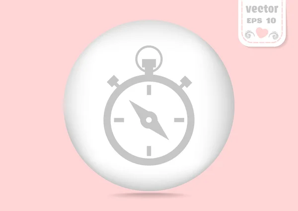 Cronómetro de icono web gris — Vector de stock