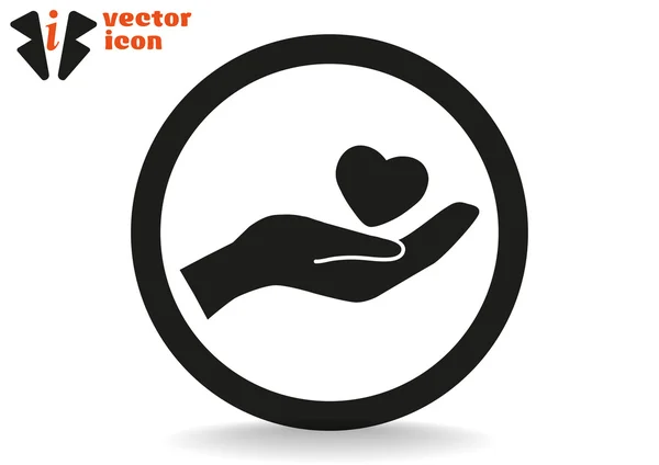 Liefdadigheid web pictogram — Stockvector