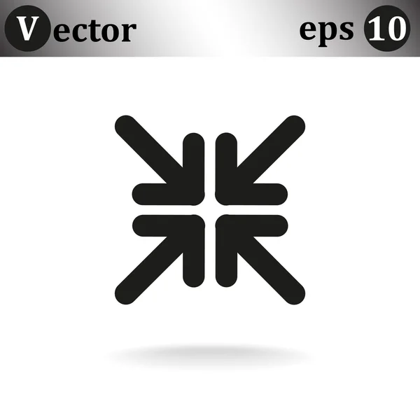 Belül nyilak web ikon — Stock Vector