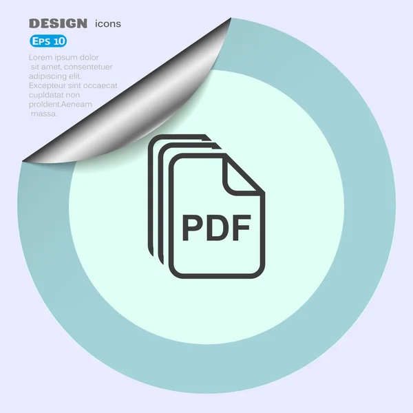 Pdf Datei Web-Symbol. — Stockvektor