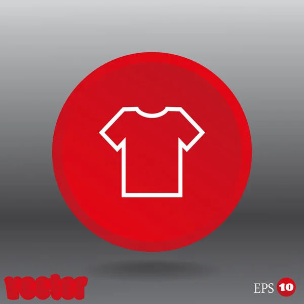 Enkel t-shirt ikon — Stock vektor