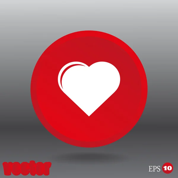 Corazón icono web — Vector de stock