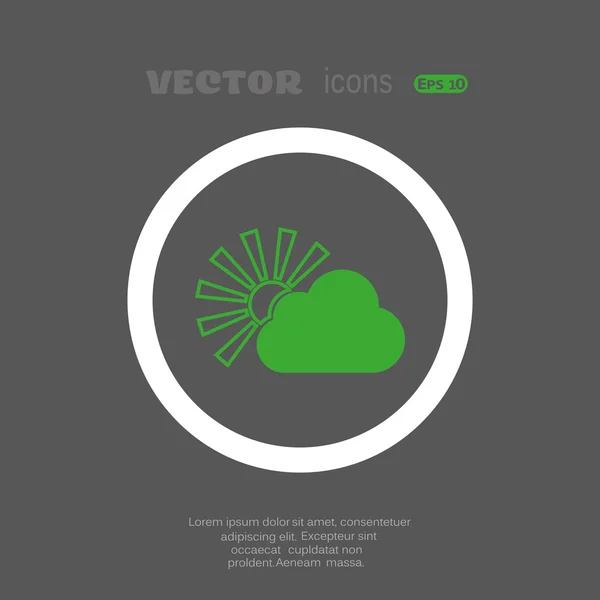 Pictogram weer op grijze achtergrond — Stockvector