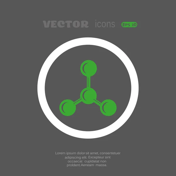 Icono web compuesto molecular — Vector de stock