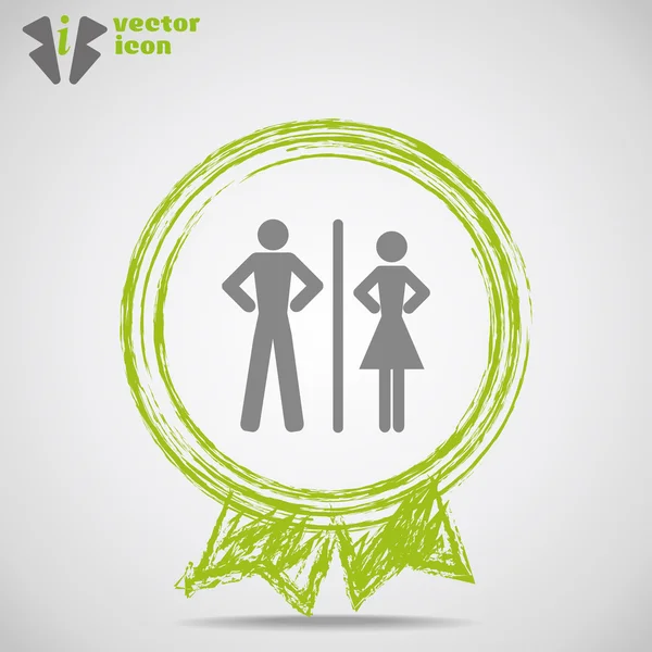 Pictogram man en vrouw — Stockvector