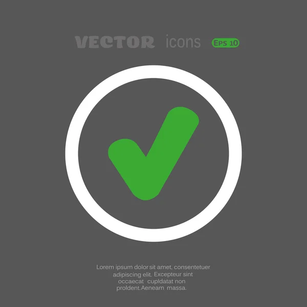 Controleer web pictogram — Stockvector