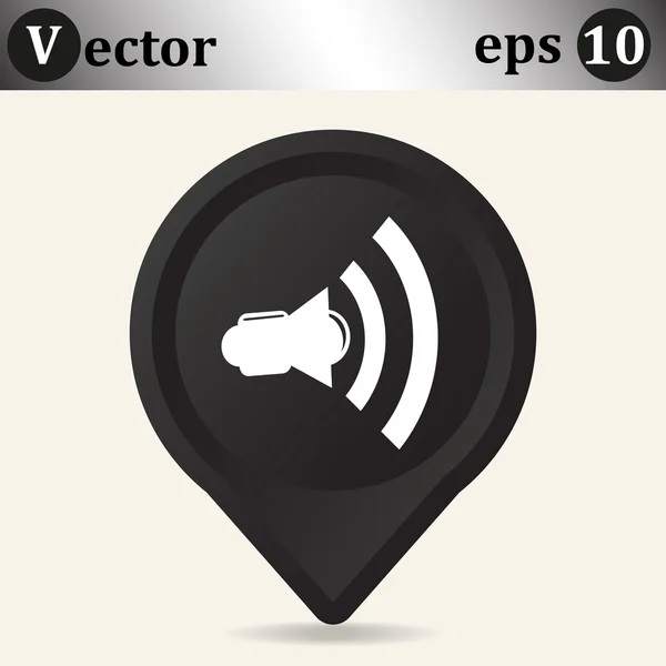 Web-Ikone für Lautsprecher — Stockvektor