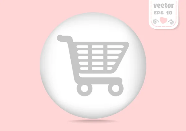 Shopping cart web icon — Stock Vector