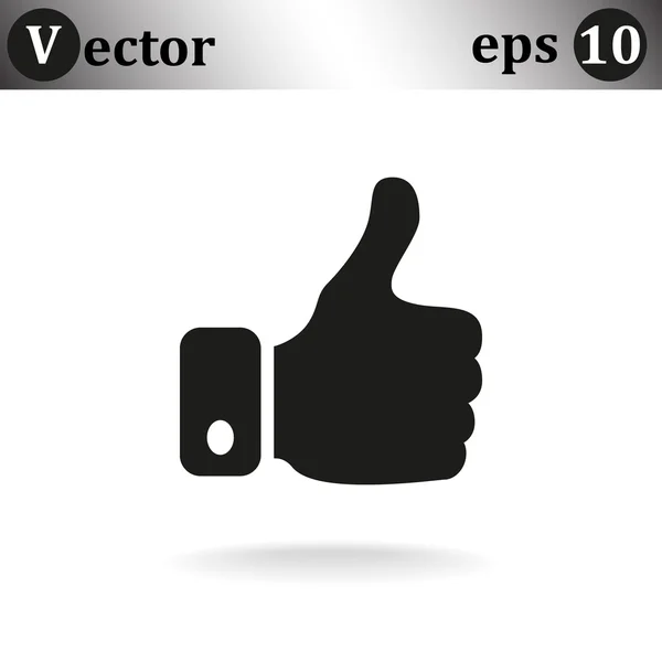 Palec nahoru webová ikona — Stockový vektor