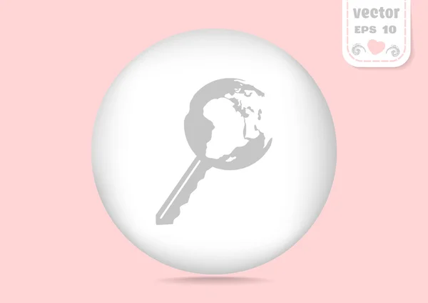 Glob ikona klucz — Wektor stockowy