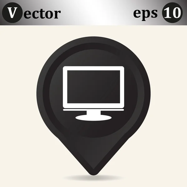 Monitor icono web — Vector de stock
