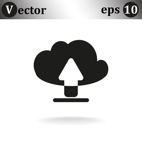 Cloud bestand upload web pictogram — Stockvector