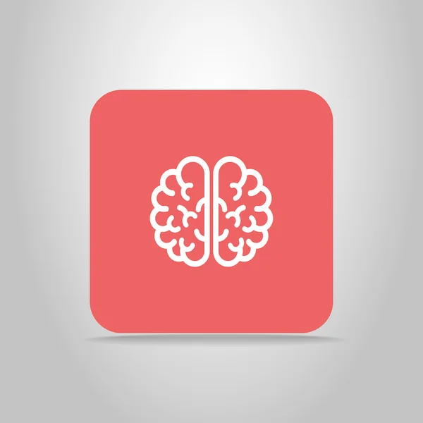 Cerebro humano, icono web — Vector de stock