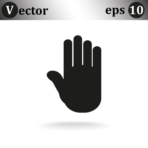 Parada de mano icono web — Vector de stock