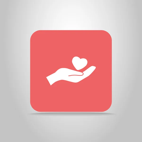 Icono web de caridad — Vector de stock