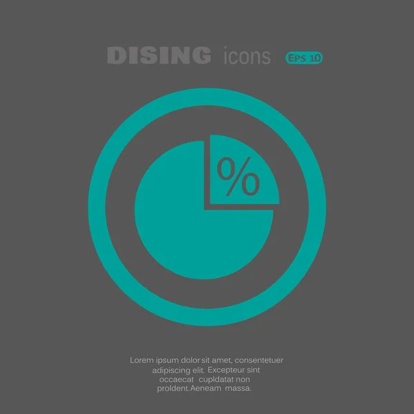 Percentuale icona web — Vettoriale Stock