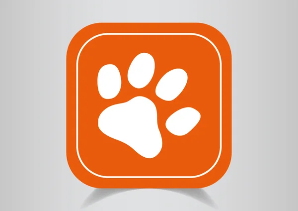 Icône sur bouton orange — Image vectorielle