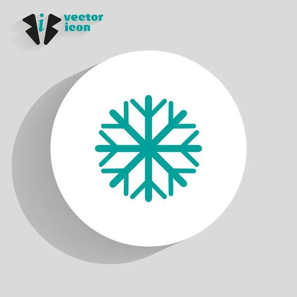 Copo de nieve icono web — Vector de stock