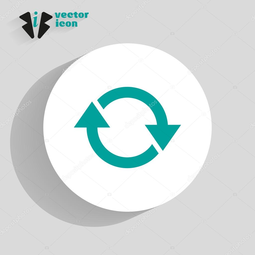 Rotation arrows in a circle web icon
