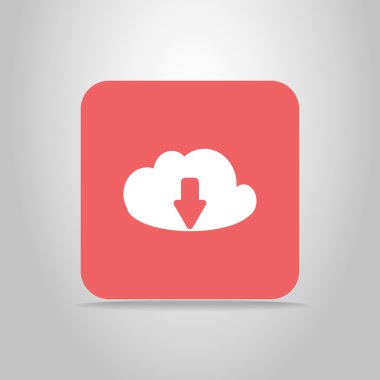 Bulut dosya indirme web simgesi