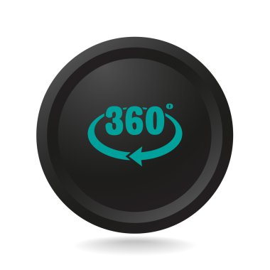 Simge siyah düğmesini 360 derece