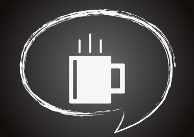 bir kara tahta üzerinde kutsal kişilerin resmi kupa