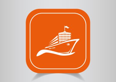 Turuncu düğmesine gemide simgesi